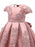 Flower Girl Dresses Jewel Neck Lace Short Sleeves Knee-Length Kids Social Party Princess Dresses