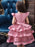 Flower Girl Dresses Jewel Neck Tulle Short Sleeves Knee Length Princess Silhouette Beaded Formal Kids Pageant Dresses