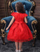 Flower Girl Dresses Jewel Neck Polyester Cotton Short Sleeves Knee Length Princess Silhouette Flowers Kids Social Party Dresses