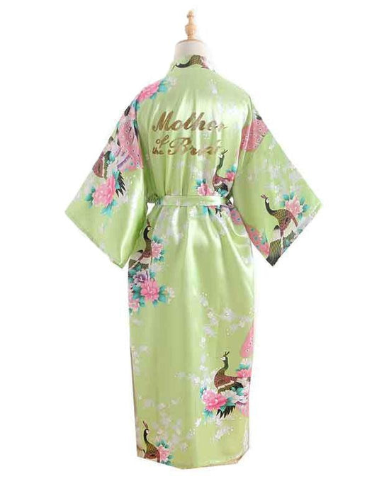 Silk Satin Wedding Bride Sleepwear Robes | Bridelily - light green / One Size - robes