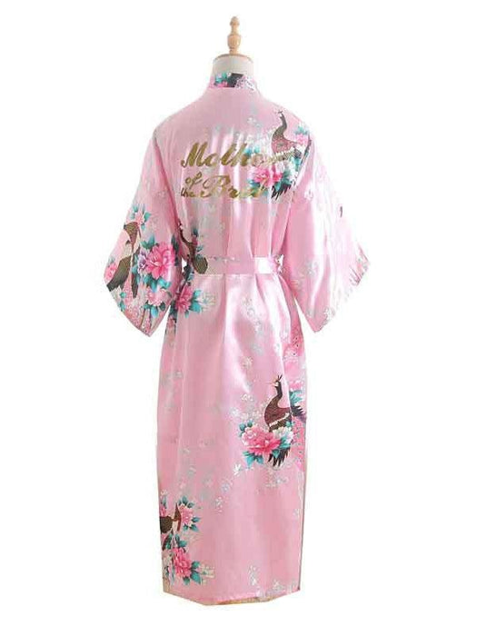 Silk Satin Wedding Bride Sleepwear Robes | Bridelily - pink / One Size - robes