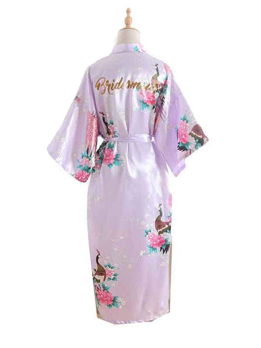 Silk Satin Wedding Sleepwear Robes | Bridelily - 8 / One Size - robes