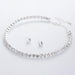 Silver Circle Crystal Necklace Earrings Bridal Jewelry Sets | Bridelily - jewelry sets