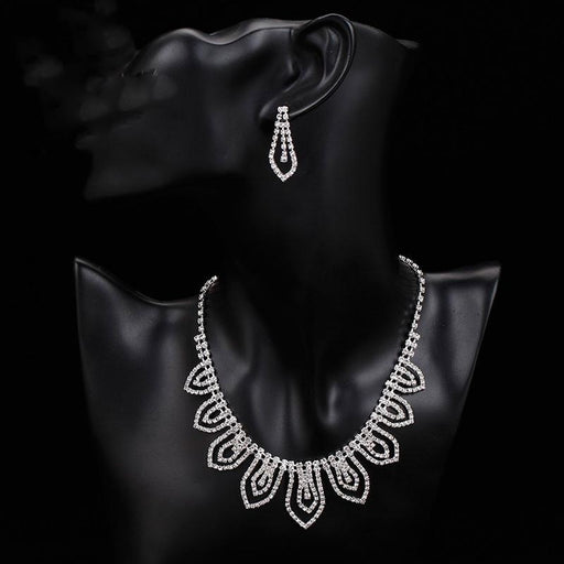 Silver Plated Crystal Bridesmaid Bridal Jewelry Sets | Bridelily - jewelry sets