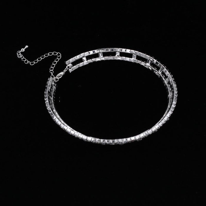 Silver Plated Rhinestone Handmade Wedding Necklaces | Bridelily - necklaces