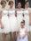 Simple A-line Bateau Knee-Length White Bridesmaid Dresses - Bridesmaid Dresses