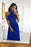 Simple A Line Prom Gown Halter Royal Blue Chiffon Evening Dress with Keyhole - Prom Dresses