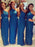Simple & Casual Royal Blue One Shoulder Ruffles Long Bridesmaid Dresses CHBD-70950 - Bridesmaid Dresses