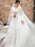 Simple Jewel Long Sleeve A-line Wedding Dresses - White / Floor Length - wedding dresses