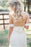 Simple Off the Shoulder Beach with Beading Waist Ivory Wedding Dress - Wedding Dresses