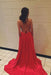 Simple Red Spaghetti Strap Formal with Pockets Sexy Long Prom Dress - Prom Dresses