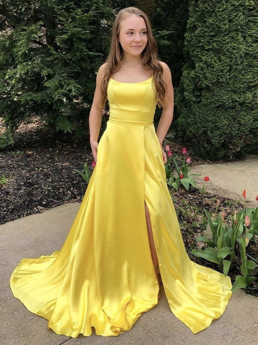 Lorie Light Yellow Evening Dresses Arabia Side Slit Spaghetti Straps Puff  Sleeves Formal Prom Dress Mermaid 2022 Celebri