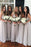 Simple Silver V-neck Ruched Floor-length Bridesmaid Dress - Bridesmaid Dresses