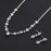 Simple Style Crystal Necklace Earrings Bracelet Jewelry Sets | Bridelily - jewelry sets