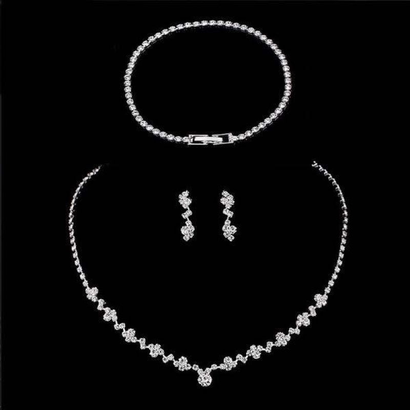 three piece fashion earrings pearl necklace| Alibaba.com