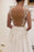 Simple Tulle Lace Illusion Back A-Line A Line V Neck Wedding Dress - Wedding Dresses