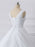 Simple V-Neck Lace-Up Ruffles Ball Gown Wedding Dresses - wedding dresses