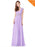 Simple V-Neck Satin A-Line Evening Dresses - Lavender / 4 / United States - evening dresses