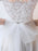 Simple Wedding Dress 2021 A Line Jewel Neck Sleeveless Bows Lace Tulle Bridal Dresses