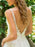 Simple Wedding Dress 2021 a line V Neck Sleeveless floor length Beach Bridal Dresses With Train