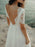 Simple Wedding Dress A Line Jewel Neck Lace Short Sleeve Floor Length Chiffon Beach Wedding Bridal Gowns