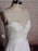 Simple Wedding Dress A Line Lace V Neck Sleeveless Bows Bridal Dresses With Chapel Train