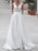Simple Wedding Dress A Line V Neck Sleeveless Sash Floor Length Bridal Dresses With Train