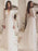 Simple Wedding Dress Chiffon V Neck Long Sleeves Lace A Line Bridal Dresses With Train