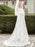 Simple Wedding Dress Lace Jewel Neck Sleeveless Sash Mermaid Bridal Dresses With Train