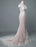 Simple Wedding Dress Mermaid Jewel Neck Short Sleeves Floor Length Customized Lace Bridal Gowns With Train