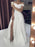 Simple Wedding Dress Satin Fabric Off The Shoulder Sleeveless Split Front A Line Bridal Dresses With Train