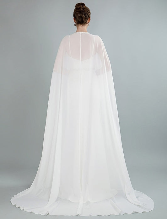 Simple Wedding Dress Sheath Sweetheart Neck Long Sleeves Beaded Bridal Dresses With Train
