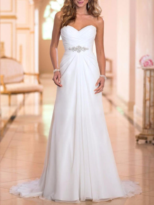 Simple Wedding Dress Sheath Sweetheart Pleated Bridal Dresses Bridelily Simple Wedding Dress Sheath Sweetheart Pleated Bridal Dresses Bridelily