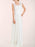 Simple Wedding Dress Sheath V Neck Sleeveless Pleated Floor Length With Train Lace Bridal Dresses