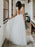 Simple Wedding Dress Tulle A Line V Neck Sleeveless Lace Floor Length Bridal Dresses