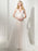 Simple Wedding Dress Tulle Jewel Neck Sleeveless Pearls A Line Bridal Gowns