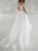 Simple Wedding Dress Tulle Off The Shoulder Short Sleeves Lace A Line Bridal Gowns