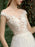 Simple Wedding Dresses A Line V Neck Short Sleeves Beaded Floor Length Tulle Bridal Dresses