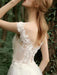 Simple Wedding Dresses A Line V Neck Short Sleeves Beaded Floor Length Tulle Bridal Dresses