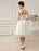 Simple Wedding Dresses Ivory Wedding Dress Knee-Length Backless Straps Lace Bridal Dress