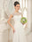 Simple Wedding Dresses Ivory Lace Chiffon Beach Wedding Dress with Beaded misshow