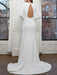 Simple Wedding Dresses Long Sleeves V Neck Mermaid Wedding Party Dress