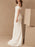 Simple Wedding Dresses Satin Off The Shoulder Pleated Floor Length Chapel Train Bridal Dress