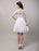 Simple Wedding Dresses Short sleeves Lace Bodice Chiffon Reception Bridal Dress
