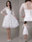 Simple Wedding Dressses Chiffon V Neck Lace A LinePleated Bridal Dress misshow