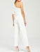 Simple Wedding Jumpsuits Ivory One Shoulder Culottes Bridal Dress
