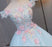 Sky Blue Tulle Princess Off Shoulder Long Prom Dress Quinceanera Dressses with Flowers - Prom Dresses