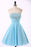 Sleeveless Blue Chiffon Beading Homecoming/Prom Dresses - Prom Dresses