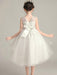Flower Girl Dresses Jewel Neck Sleeveless Embroidered Formal Kids Pageant Dresses