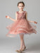 Flower Girl Dresses Jewel Neck Sleeveless Embroidered Kids Social Party Dresses